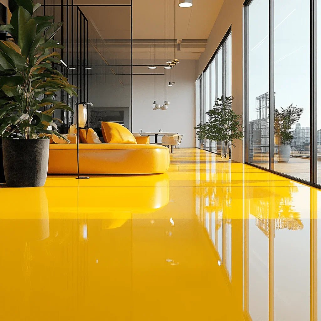 Żywica podłogowa epoksydowa Epidian Floor S1 – RAL 1023 - samopoziomująca, perfekcyjna podłoga dla wymagających - Gaz - Bud Pro