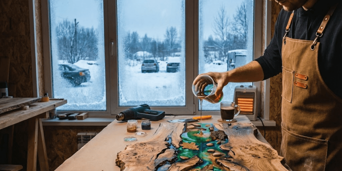 Zima w warsztacie: Żywica dekoracyjna, blaty i naprawy. Co robić, gdy na zewnątrz mróz? - Gaz-Bud Pro