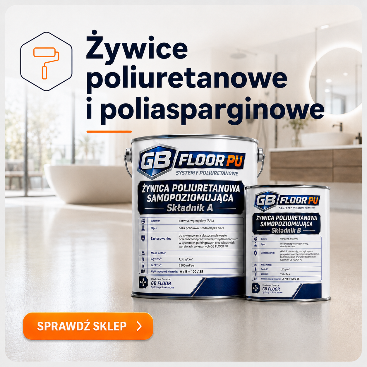Żywice podłogowe poliuretanowe i poliasparginowe GB Floor