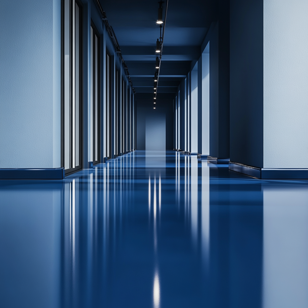 Żywica podłogowa epoksydowa Epidian Floor S1 – RAL 5017 - samopoziomująca, perfekcyjna podłoga dla wymagających