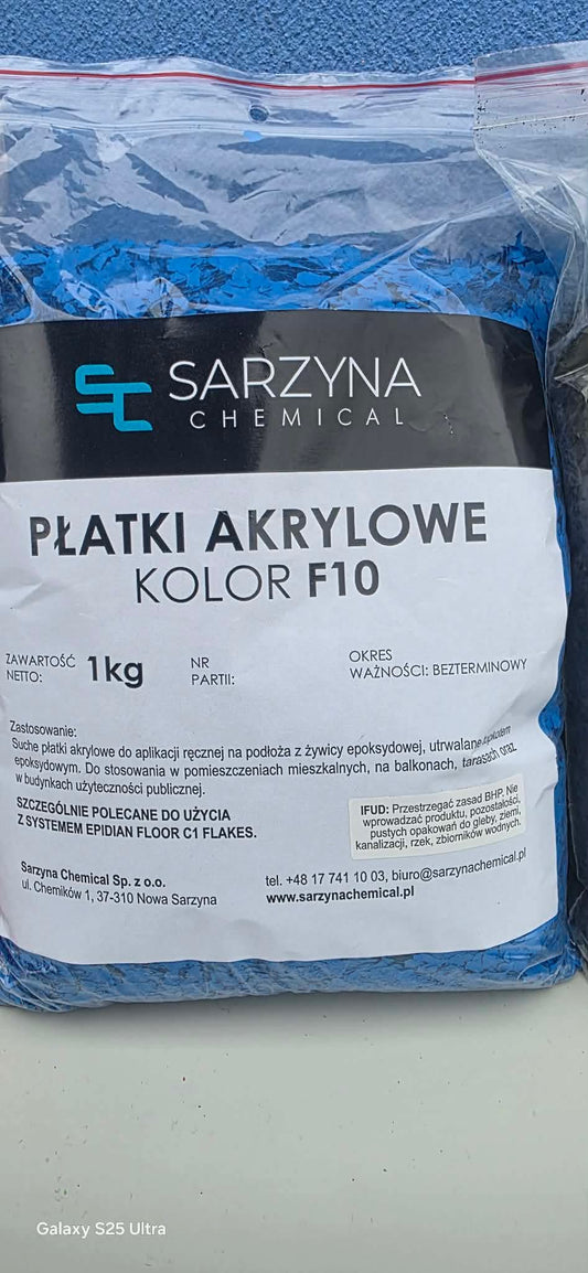 Płatki akrylowe Sarzyna F10 - niebieski 1 kg