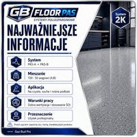 GB FLOOR PAS - żywica poliasparginowa premium, podłogowa, cienkopowłokowa, szybkoschnąca, UV odporna – dwuskładnikowa posadzka (gotowy zestaw A+B na 30 metrów) - dużo kolorów - Gaz - Bud Pro