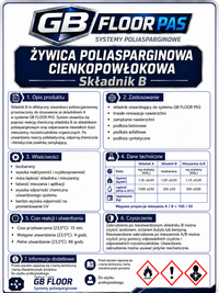 GB FLOOR PAS - żywica poliasparginowa premium, podłogowa, cienkopowłokowa, szybkoschnąca, UV odporna – dwuskładnikowa posadzka (gotowy zestaw A+B na 30 metrów) - dużo kolorów - Gaz - Bud Pro