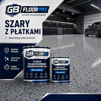 GB FLOOR PAS - żywica poliasparginowa premium, podłogowa, cienkopowłokowa, szybkoschnąca, UV odporna – dwuskładnikowa posadzka (gotowy zestaw A+B na 30 metrów) - dużo kolorów - Gaz - Bud Pro