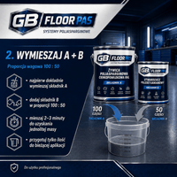 GB FLOOR PAS - żywica poliasparginowa premium, podłogowa, cienkopowłokowa, szybkoschnąca, UV odporna – dwuskładnikowa posadzka (gotowy zestaw A+B na 30 metrów) - dużo kolorów - Gaz - Bud Pro