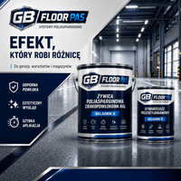 GB FLOOR PAS - żywica poliasparginowa premium, podłogowa, cienkopowłokowa, szybkoschnąca, UV odporna – dwuskładnikowa posadzka (gotowy zestaw A+B na 30 metrów) - dużo kolorów - Gaz - Bud Pro