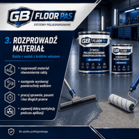 GB FLOOR PAS - żywica poliasparginowa premium, podłogowa, cienkopowłokowa, szybkoschnąca, UV odporna – dwuskładnikowa posadzka (gotowy zestaw A+B na 30 metrów) - dużo kolorów - Gaz - Bud Pro