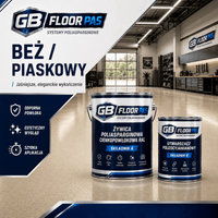 GB FLOOR PAS - żywica poliasparginowa premium, podłogowa, cienkopowłokowa, szybkoschnąca, UV odporna – dwuskładnikowa posadzka (gotowy zestaw A+B na 30 metrów) - dużo kolorów - Gaz - Bud Pro