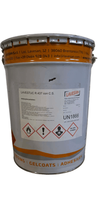 Lavestuc R.437 25kg – Przezroczysty Klej/Szpachla Poliestrowa z Włóknem Szklanym - Gaz - Bud Pro