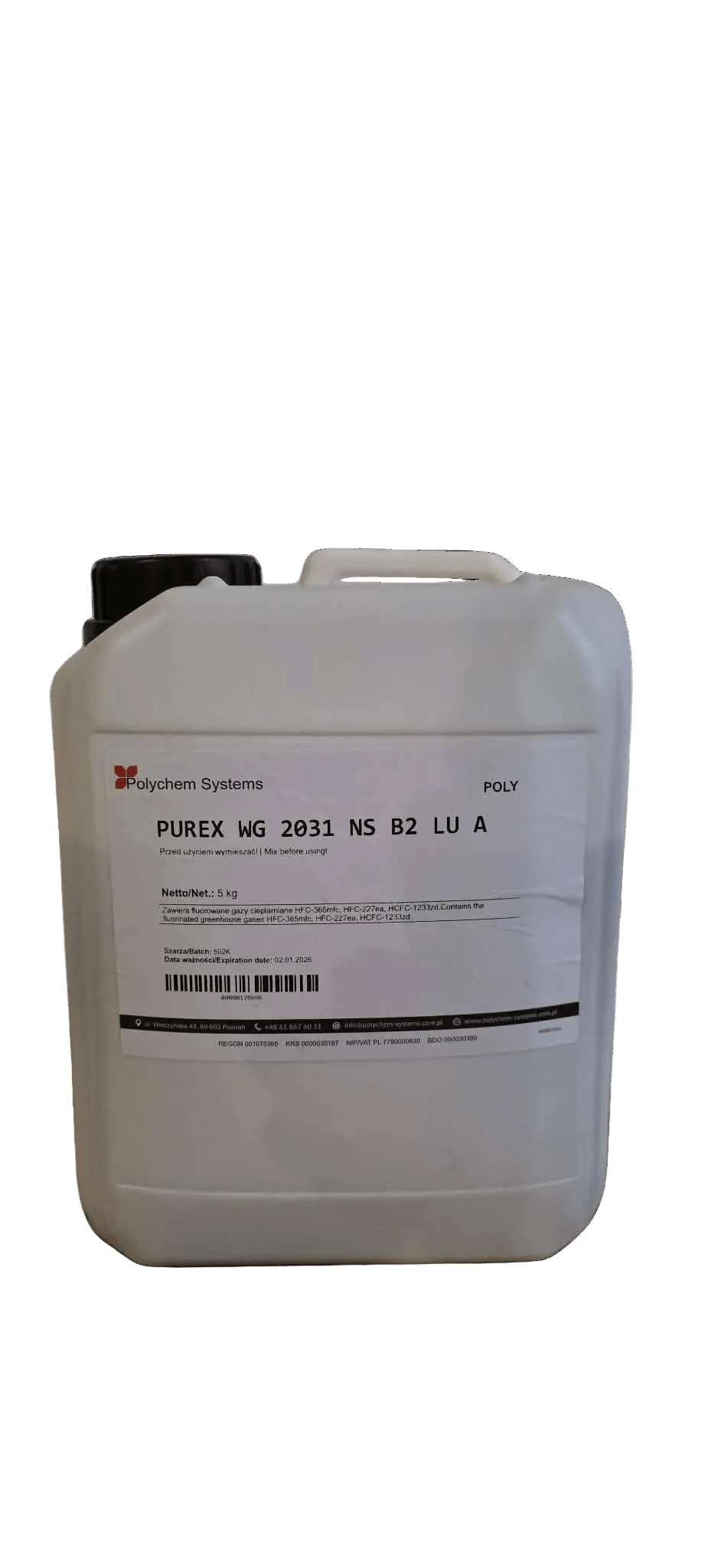 PUREX WG 2031 NS B2 LU 5kg + PUREX B 6kg - Zestaw 11kg - Gaz - Bud Pro
