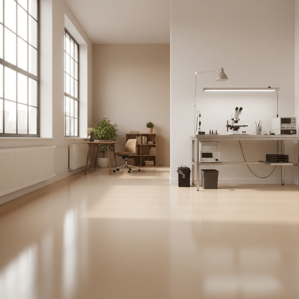 Żywica podłogowa epoksydowa Epidian Floor S1 – RAL 1015 - samopoziomująca, perfekcyjna podłoga dla wymagających - Gaz - Bud Pro